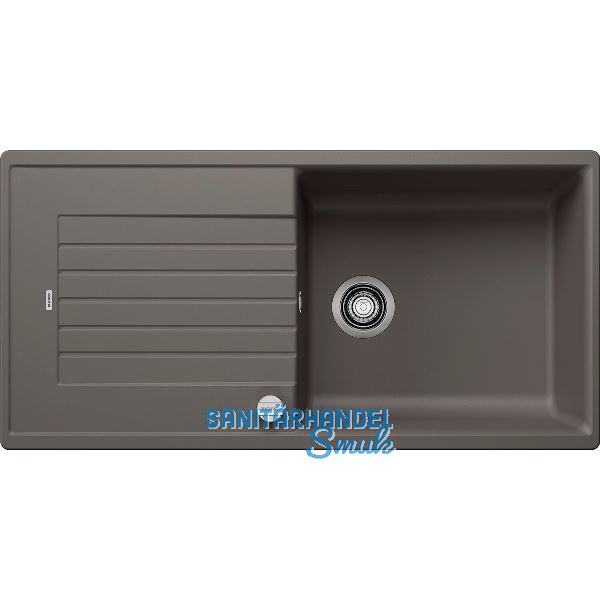 BLANCO Einbausp�le Zia XL 6 S Vulkangrau mit Drehknopfgarnitur, reversibel