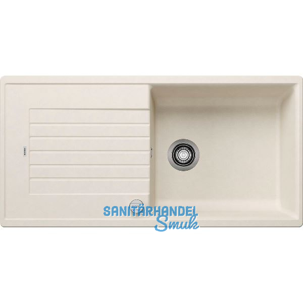 BLANCO Einbausp�le Zia XL 6 S mit Drehknopfgarnitur Softwei�, reversibel