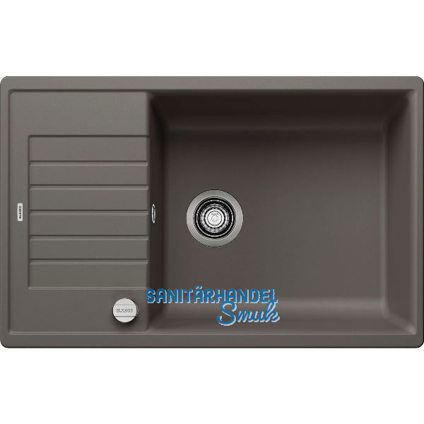 BLANCO Einbausp�le Zia XL 6 S Compact Vulkangrau mit Drehknopfgarnitur, rev.