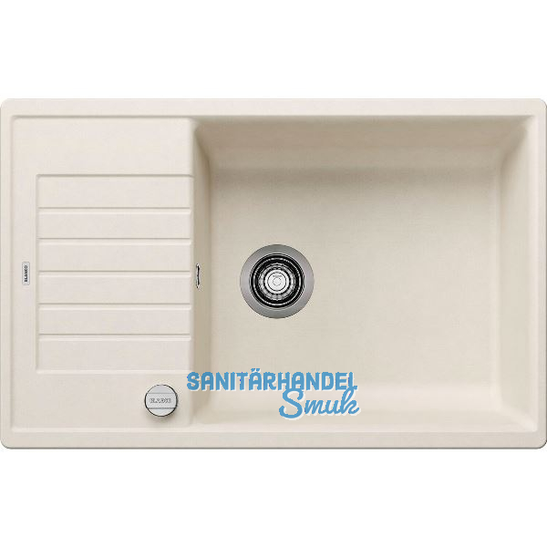 BLANCO Einbausp�le Zia XL 6 S Compact mit Drehknopfgarnitur Softwei�, reversibel