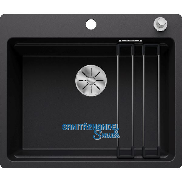 BLANCO fl�chenb�ndige Sp�le Etagon 6-F mit Ablauffernbedienung, Schwarz