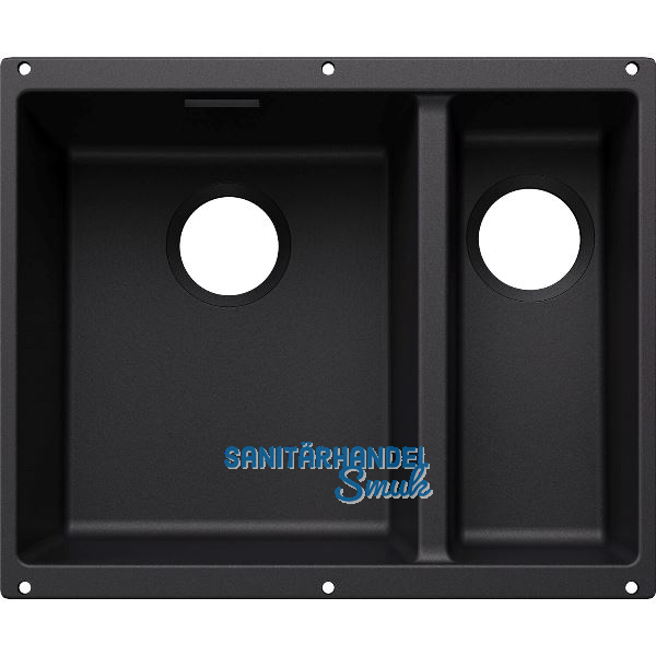 BLANCO Sp�le Subline 340/160-U for Coloured Components, Becken links, Schwarz