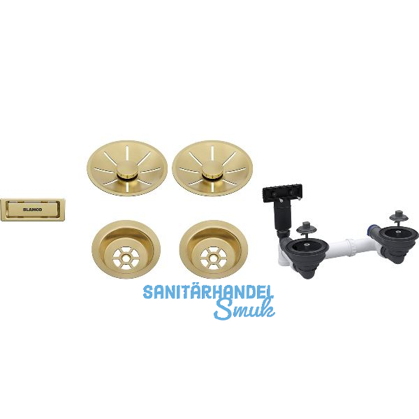 BLANCO 2x Ab-und �berlaufset InFino f�r Color Unit Satin Gold