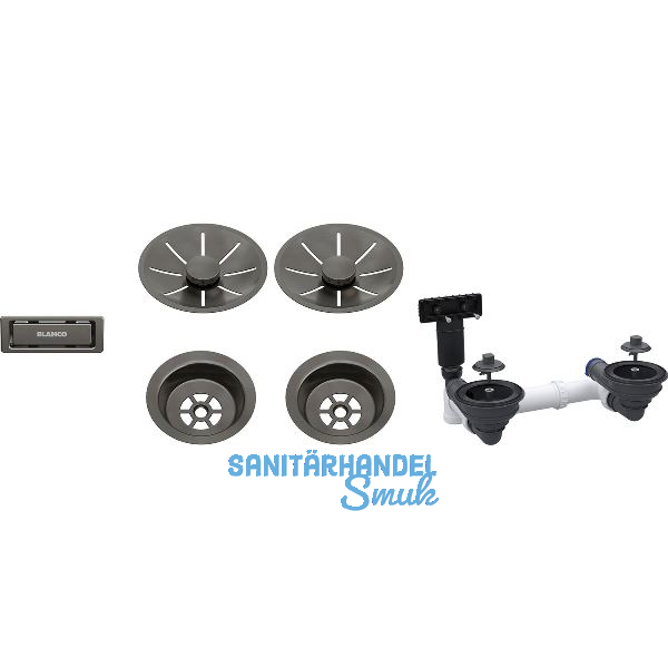 BLANCO 2x Ab-u. �berlaufset InFino f�r Color Unit Satin Darksteel