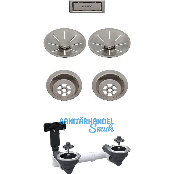 BLANCO 2x Ab-und �berlaufset InFino f�r Color Unit Satin Platinum