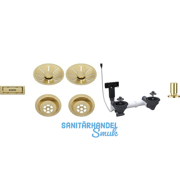 BLANCO 2x Ab-und �berlaufset InFino f�r Color Unit Satin Gold