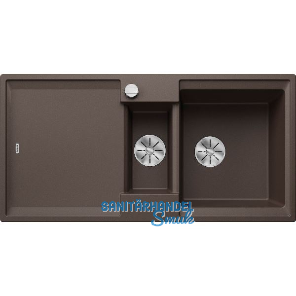 BLANCO Einbausp�le Adira 6 S mit Drehknopfgarnitur Cafe