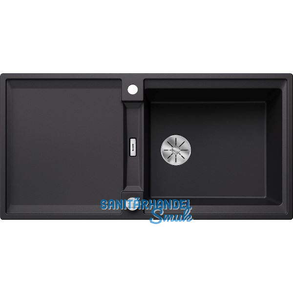 BLANCO Einbausp�le Adira XL 6 S mit Drehknopfgarnitur Schwarz