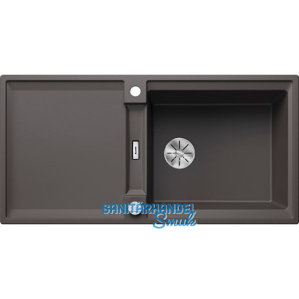 BLANCO Einbausp�le Adira XL 6 S mit Drehknopfgarnitur Felsgrau