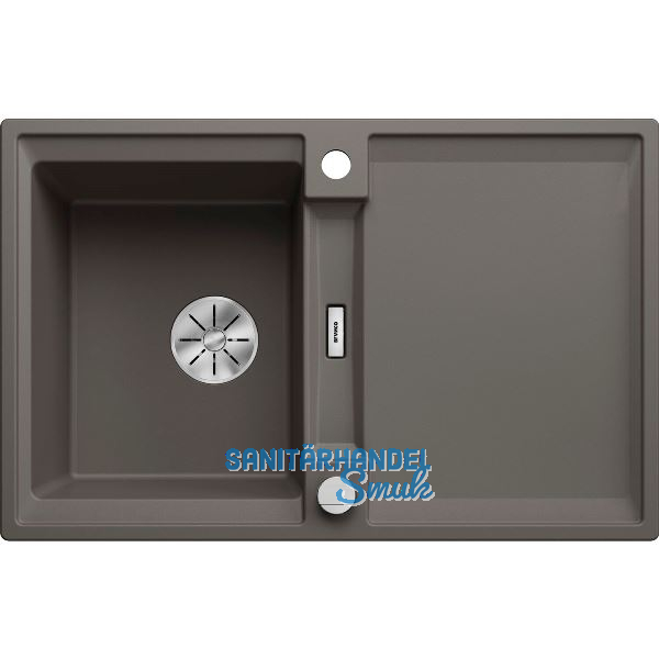 BLANCO Einbausp�le Adira 45 S mit Drehknopfgarnitur Vulkangrau