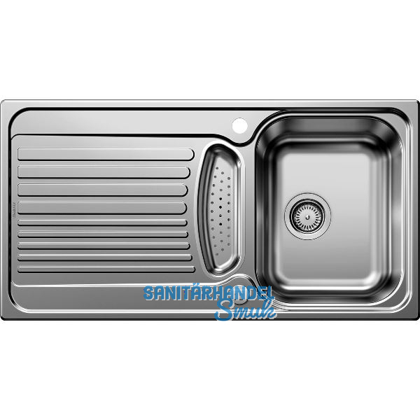 BLANCO Einbausp�le Tipo 5 S Edelstahl Naturfinish, reversibel