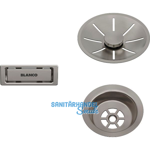 BLANCO Ab-und �berlaufset Satin Platinum