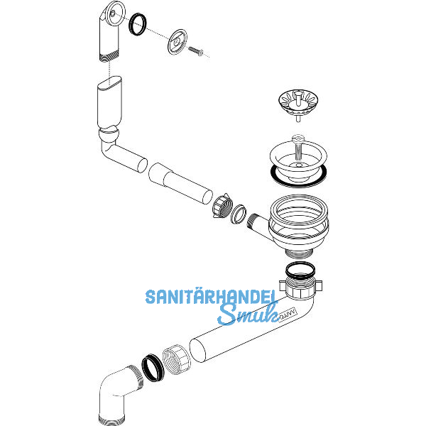 BLANCO Ab- und �berlaufgarnitur 1 x 3,5'' 138069