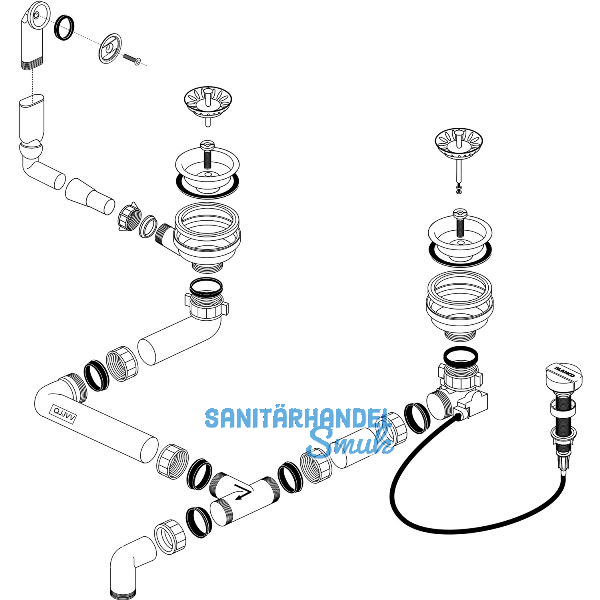 BLANCO Ab- und �berlaufgarnitur 2 x 3,5'' 218407