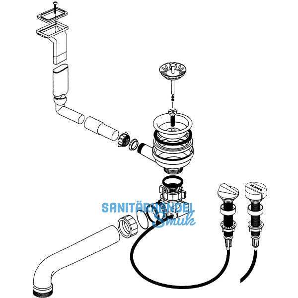 BLANCO Ab- und �berlaufgarnitur 1 x 3,5'' 222521