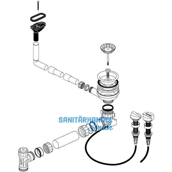 BLANCO Ab- und �berlaufgarnitur 1 x 3,5'' 226898