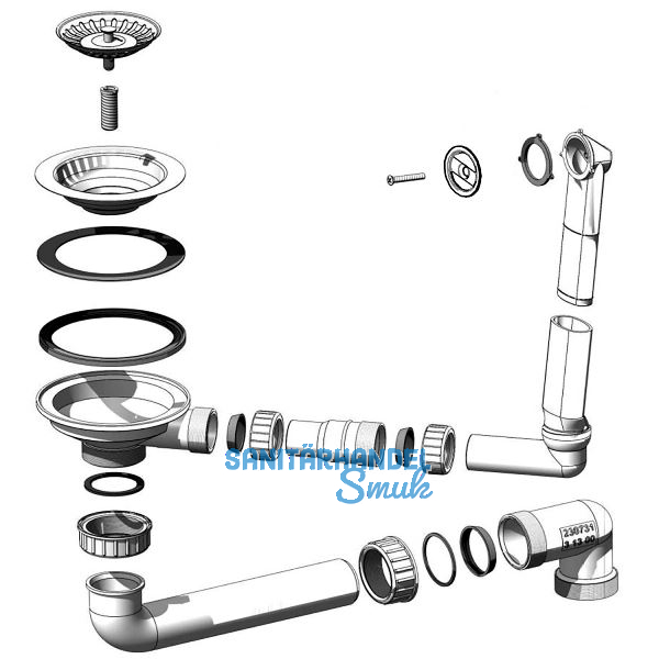 BLANCO Ab- und �berlaufgarnitur 1 x 3,5'' 230731