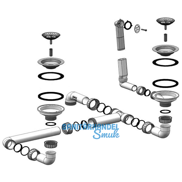 BLANCO Ab- und �berlaufgarnitur 2 x 3,5" 230732