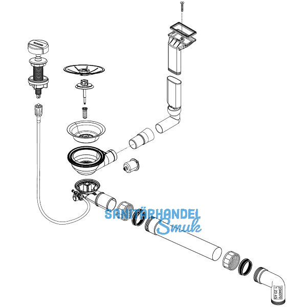 BLANCO Ab- und �berlaufgarnitur 1 x 3,5'' 234070