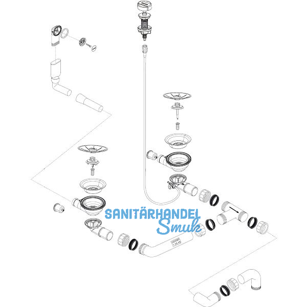BLANCO Ab- und �berlaufgarnitur 2 x 3,5'' 234080