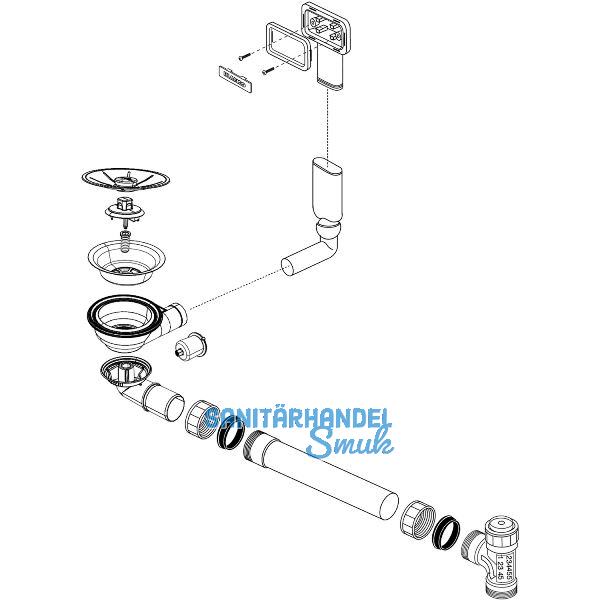 BLANCO Ab- und �berlaufgarnitur 1 x 3,5'' 234455