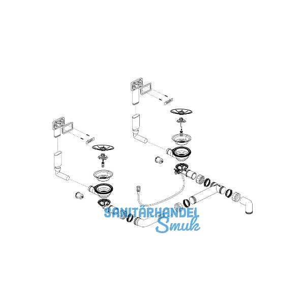 BLANCO Ab- und �berlaufgarnitur 2 x 3,5'' 234459