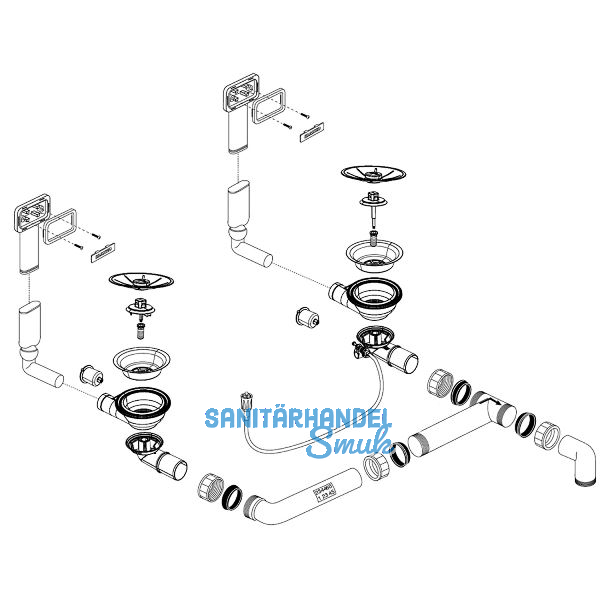 BLANCO Ab- und �berlaufgarnitur 2 x 3,5'' 234460