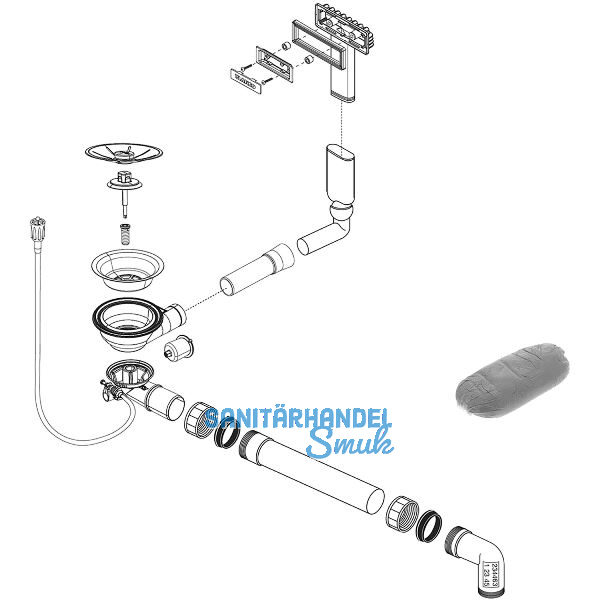 BLANCO Ab- und �berlaufgarnitur 1 x 3,5'' 234463