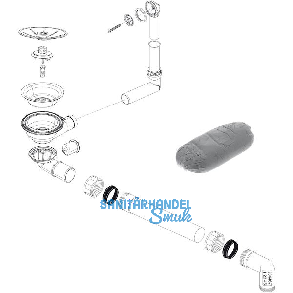 BLANCO Ab- und �berlaufgarnitur 1 x 3,5'' 234467