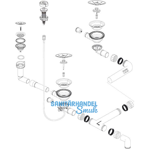 BLANCO Ab- und �berlaufgarnitur 1 x 3,5'' 234483