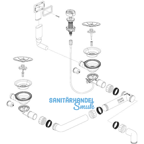 BLANCO Ab- und �berlaufgarnitur 2 x 3,5'' 234484