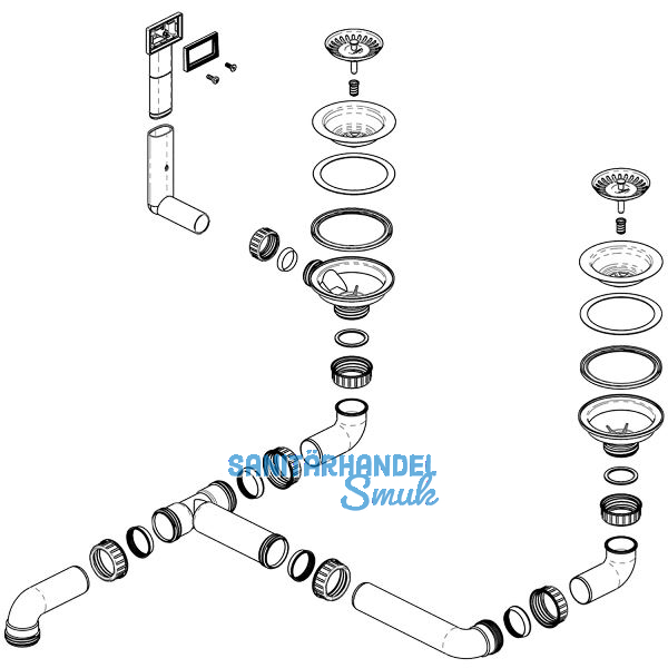BLANCO Ab- und �berlaufgarnitur 2 x 3,5'' 236641