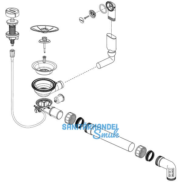 BLANCO Ab- und �berlaufgarnitur 1 x 3,5'' 236798