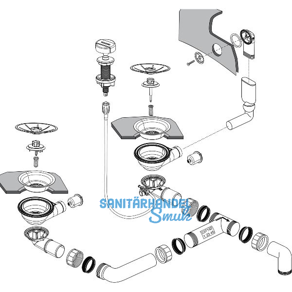 BLANCO Ab- und �berlaufgarnitur 2 x 3,5'' 237162