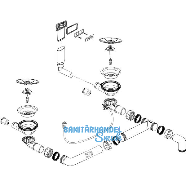 BLANCO Ab- und �berlaufgarnitur 2 x 3,5'' 237792