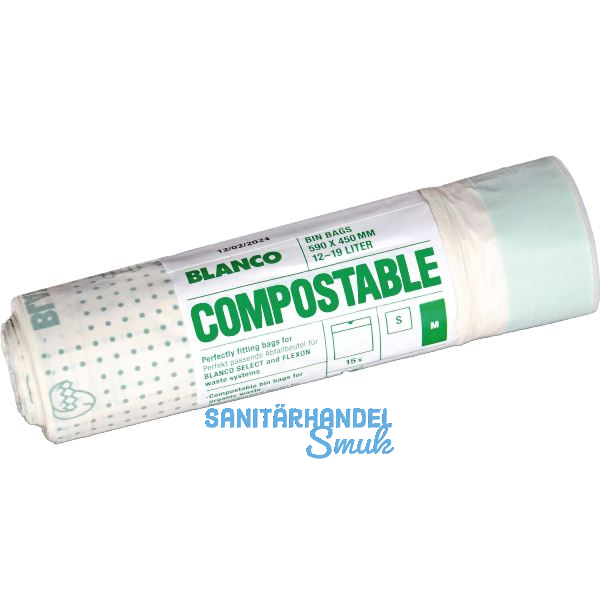 BLANCO M�llbeutel kompostierbar M 13 - 19 Liter
