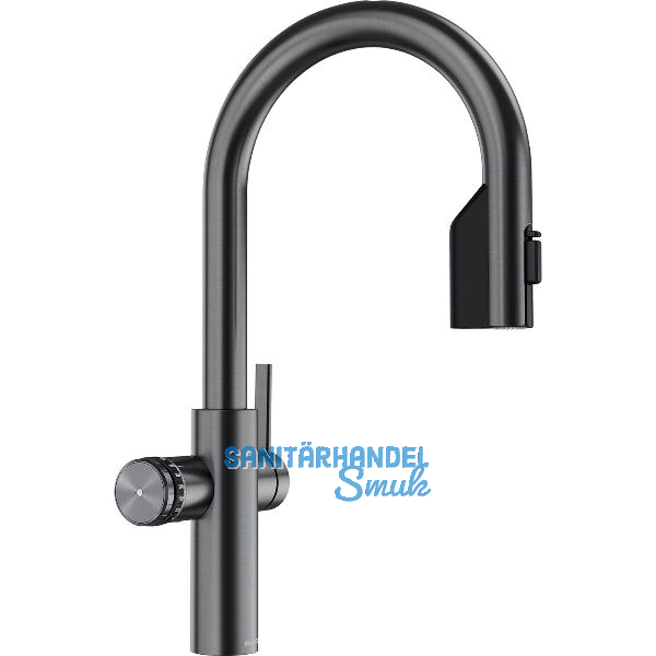 BLANCO Set Armatur Choice Icona-C Satin Darksteel mit Wasseraufbereitungseinheit