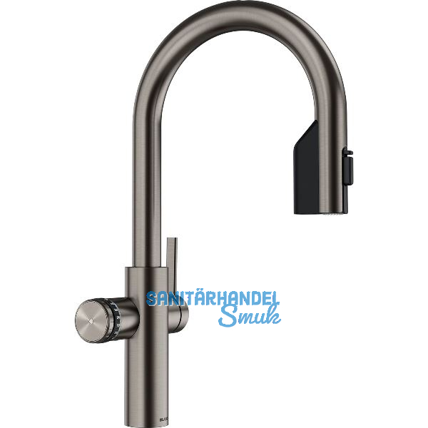 BLANCO Set Armatur Choice Icona-C Satin Platinum mit Wasseraufbereitungseinheit