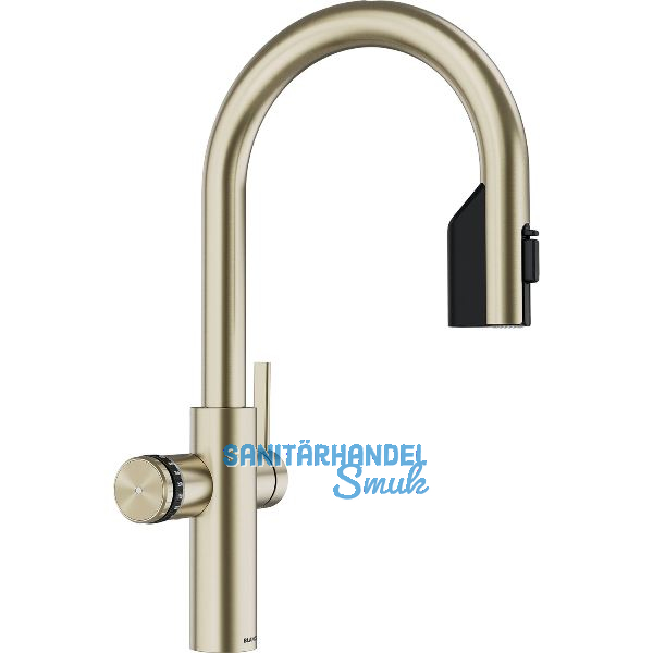 BLANCO Set Armatur Choice Icona-C Satin Gold mit Wasseraufbereitungseinheit