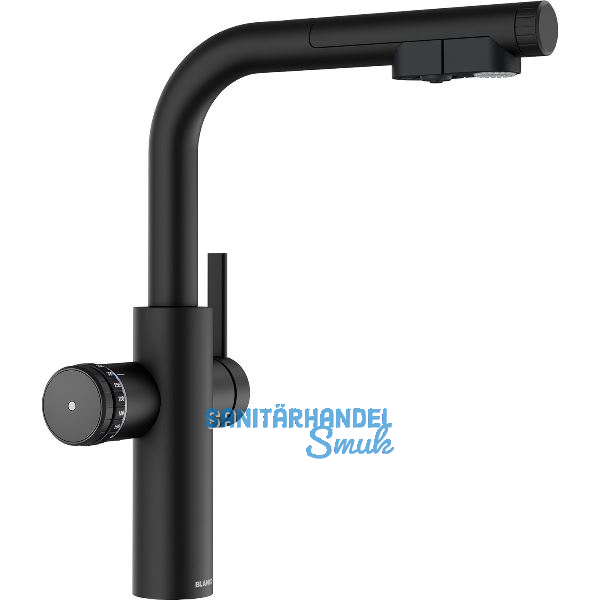 BLANCO Set Armatur Choice Icona-L Schwarz matt mit Wasseraufbereitungseinheit