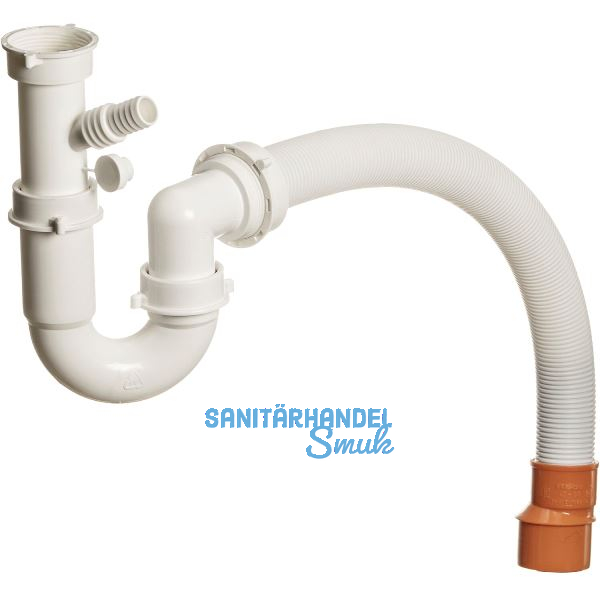 Siphon mit flexiblem Schlauch mit 1 Anschluss 40/50 mm