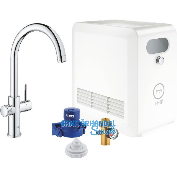 GROHE Blue Professional K�chen-Funktionsarmatur C-Auslauf Chrom