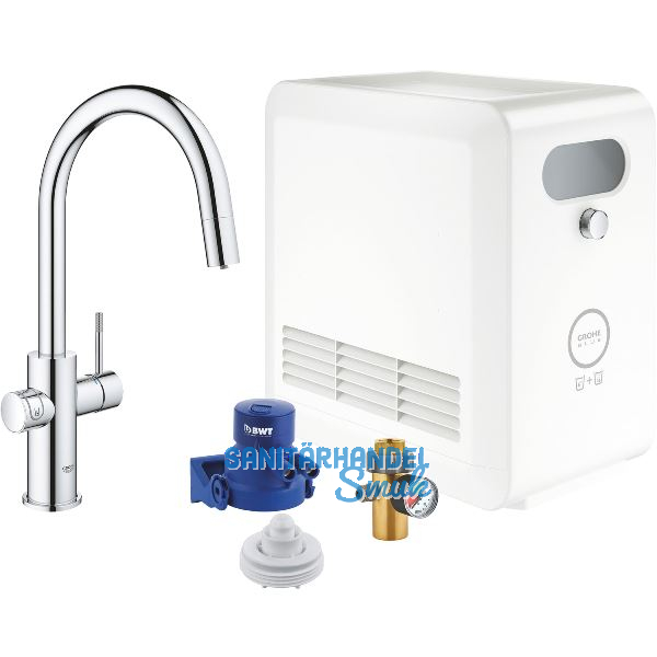GROHE Blue Professional K�chen-Funktionsarmatur C-Auslauf ausziehbar Chrom