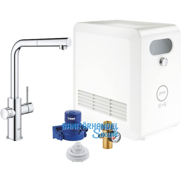 GROHE Blue Professional K�chen-Funktionsarmatur L-Auslauf ausziehbar Chrom