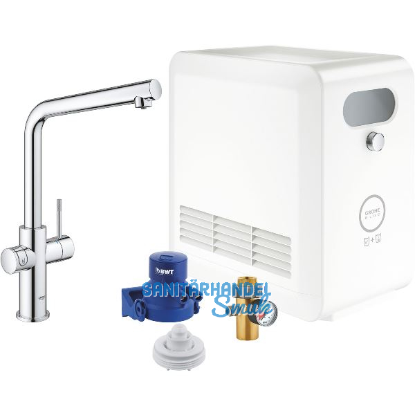 GROHE Blue Professional K�chen-Funktionsarmatur L-Auslauf Chrom