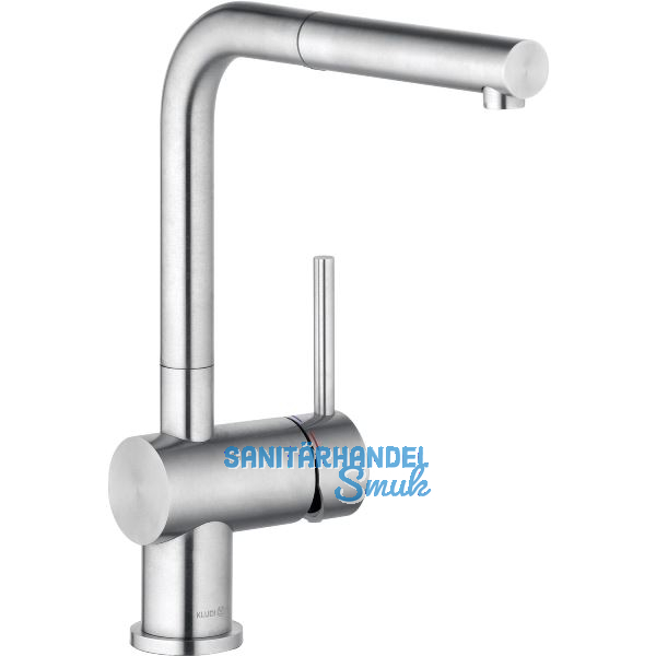 KLUDI K�chenarmatur L-Steel 45851F877 druckfest Edelstahl geb�rstet