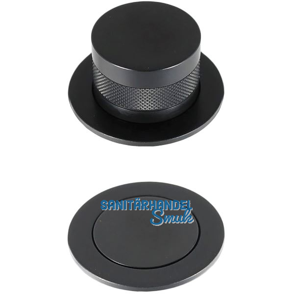 Drehknopf versenkbar CAPDEBK, Schwarz