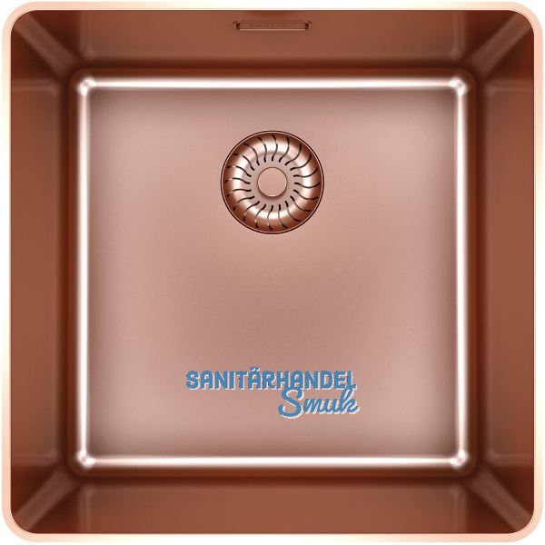 SOLIDO fl�chenb�ndige Sp�le CAPPSR40R20CO Slim Frame Edelstahl-Kupfer