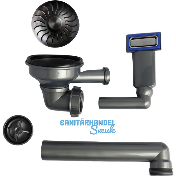 CARESSI Ab- und �berlaufgarnitur CAPP50519GM Gun Metal