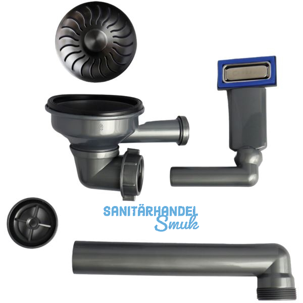 CARESSI Ab- und �berlaufgarnitur CABLPP50519GM Gun Metal